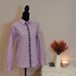 Land's End purple button down